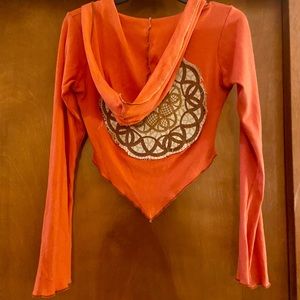 Sacred Geometry Cropped Hoodie